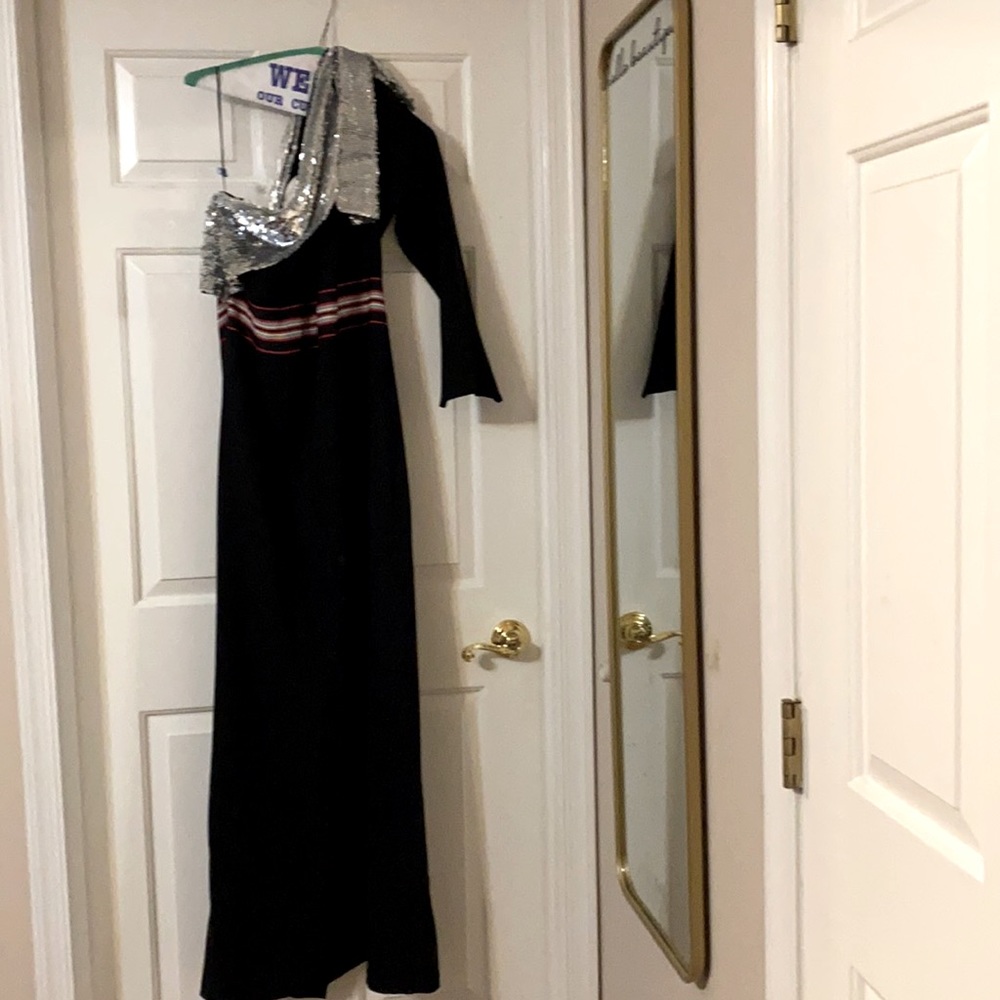 One shoulder maxi dress
